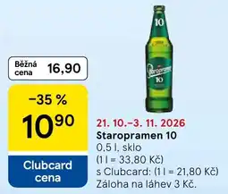 Tesco Staropramen 10 nabídka