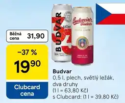 Tesco Budvar nabídka