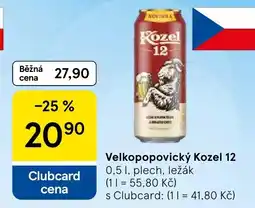Tesco Velkopopovický Kozel 12 nabídka