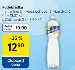 Tesco Poděbradka voda ochucená nabídka