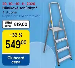 Tesco Hliníkové schůdky nabídka