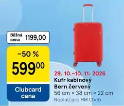 Tesco Bern kufr kabinový červený nabídka
