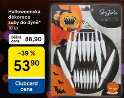 Tesco PartyTime zuby do dýně nabídka