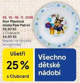 Tesco Stor Plastová miska Paw Patrol nabídka