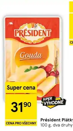 Tesco Président Plátky Gouda nabídka