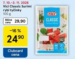 Tesco Vici classic rybí tyčinky nabídka