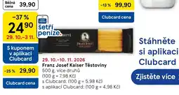 Tesco Franz Josef Kaiser Těstoviny nabídka