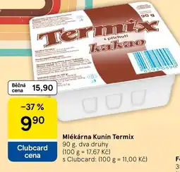 Tesco Mlékárna Kunín Termix nabídka