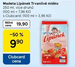 Tesco Madeta Trvanlivé mléko nabídka