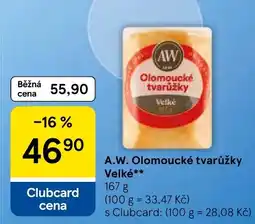 Tesco A.W. Olomoucké tvarůžky Velké nabídka