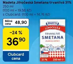 Tesco Madeta jihoceska smetana trvanlivá nabídka