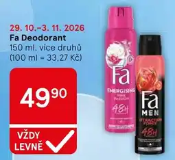 Tesco Fa Deodorant nabídka