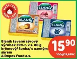 Brněnka Blanik taveny syrový nabídka