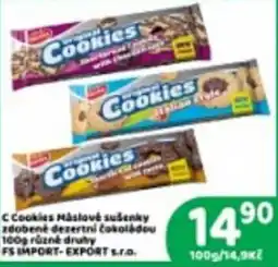 Brněnka C Cookies Mástové sušenky zdobené dezertrní čokoládou nabídka
