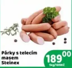 Brněnka Steinex párky s telecím masem nabídka