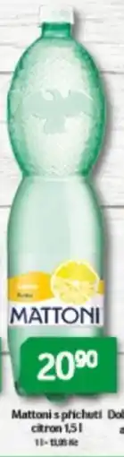 Brněnka Mattoni s příchutí citron nabídka