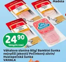 Brněnka Madeta Váhalova slanina Bambini šunka Pečínkový závin Hustopečská šunka nabídka