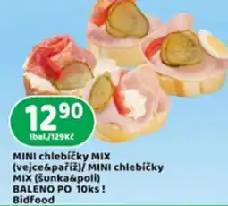 Brněnka Bidfood mini chlebíčky mix nabídka