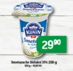 Brněnka Kunin smetana ke šlehání nabídka
