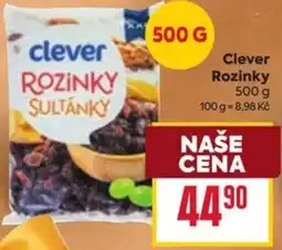Billa Clever rozinky sultánky nabídka