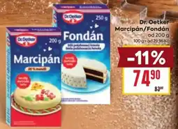 Billa Dr. Oetker Marcipán/Fondán nabídka