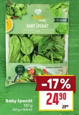 Billa Baby špenát nabídka