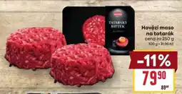 Billa Maso tatarský biftek nabídka
