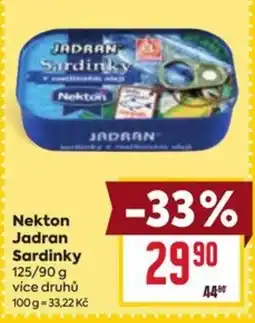 Billa Nekton Jadran Sardinky nabídka