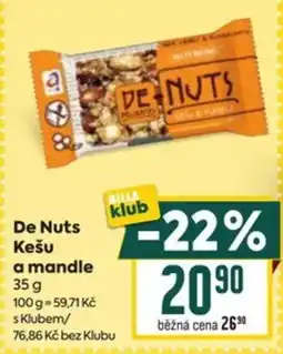 Billa De Nuts Kešu a mandle nabídka