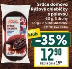 Billa Srdce domova rýžové chlebičky s polevou nabídka