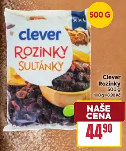 Billa Clever rozinky sultánky nabídka