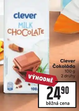 Billa Clever čokoláda nabídka