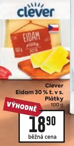 Billa Clever Eidam 30 % t.v.s. Plátky nabídka