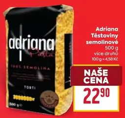 Billa Adriana těstoviny semolinové nabídka