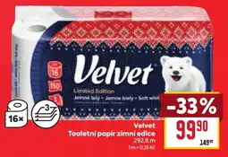 Billa Velvet toaletní papír zimní edice nabídka