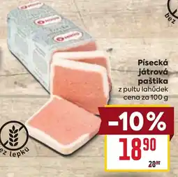 Billa Pisecká játrová paštika nabídka