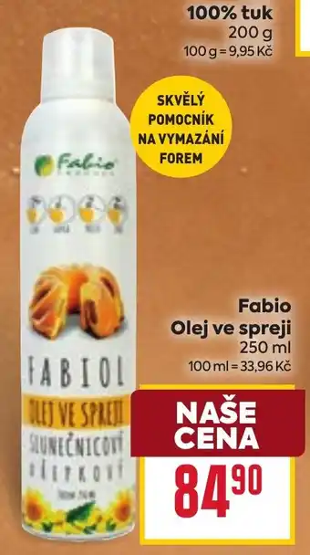 Fabio olej ve spreji slunečnicové ořeškový