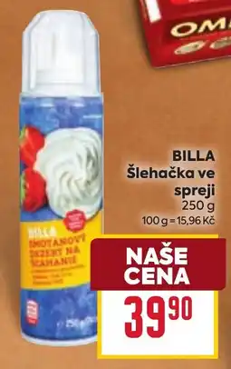 Billa Billa šlehačka ve spreji nabídka