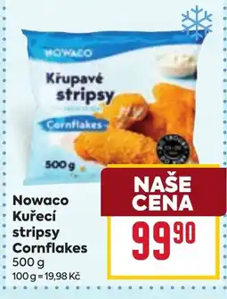 Billa Nowaco kuřecí stripsy cornflakes nabídka