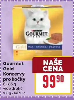 Billa Gourmet Gold konzervy pro kočky nabídka