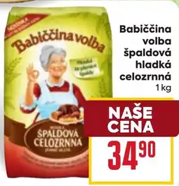 Billa Babiččina volba špaldová hladká celozrnná nabídka