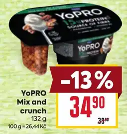 Billa Yopro mix and crunch nabídka