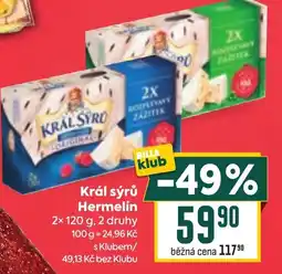 Billa Král sýrů Hermelín nabídka