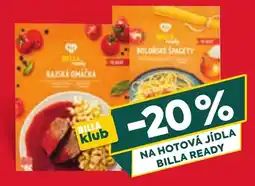 Billa Billaready hotová jídla nabídka