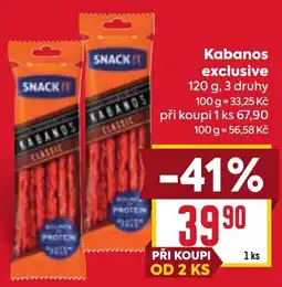 Billa Snack It Kabanos exclusive nabídka