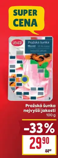 Billa Leco pražská šunka nabídka