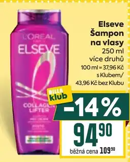 Billa Elseve šampon na vlasy nabídka