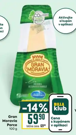 Billa Gran Moravia Porce nabídka