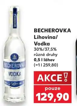 Kaufland Becherovka Lihovina/ Vodka nabídka