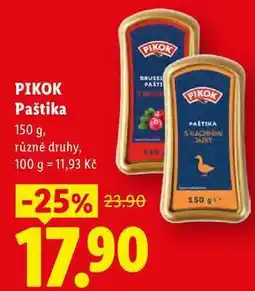 Lidl PIKOK Paštika, 150 g, různé druhy nabídka